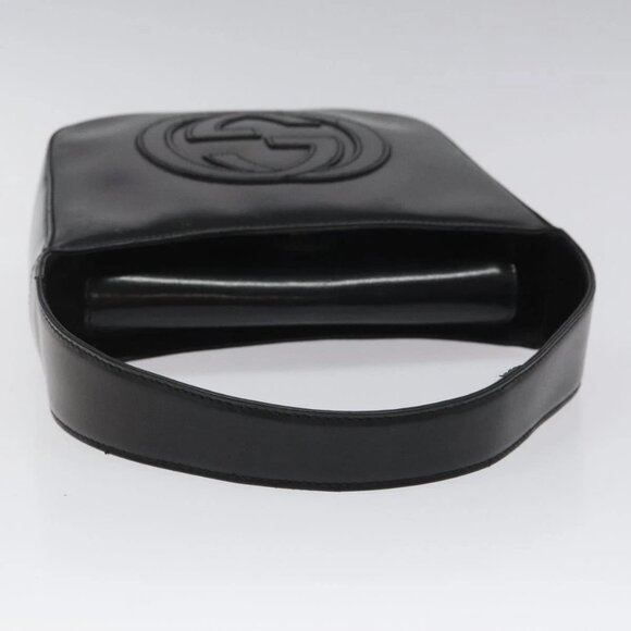 GUCCI Hand Bag Leather Black Auth ep7516 - Picture 8 of 14